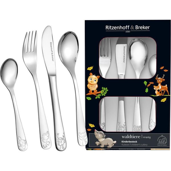 Ritzenhoff & Breker 818130 Posate Per Bambini Ritzenhoff & Breker Waldtiere, 4 Pezzi-image
