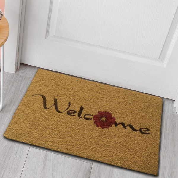 Raschietto Per Scarpe Con Fiore Dal Design Moderno E Discreto In Rosso Dimensioni - 45 X 75 Cm-image