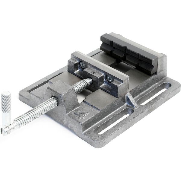 Morsa Per Macchine Wiltec Con Larghezza Delle Ganasce Di 100 Mm, Morsa In Ghisa Per Officina, Morsa Per Macchine Perforatrici Come Strumento Di Serraggio-image