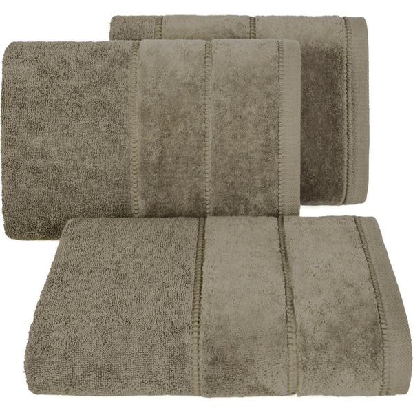 Asciugamano Mari 50X90 Marrone Chiaro 500G/M2 Spugna Eurofirany-image