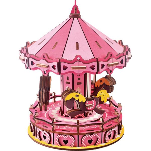 Rappa Woodcraft Puzzle In Legno 3D Carosello-image