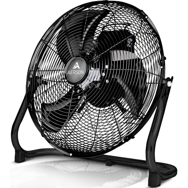 Aerson Ventilatore Da Pavimento 30Cm Nero Macchina Del Vento 45W Ventilatore Da Tavolo Ventilatore Da Piedistallo-image