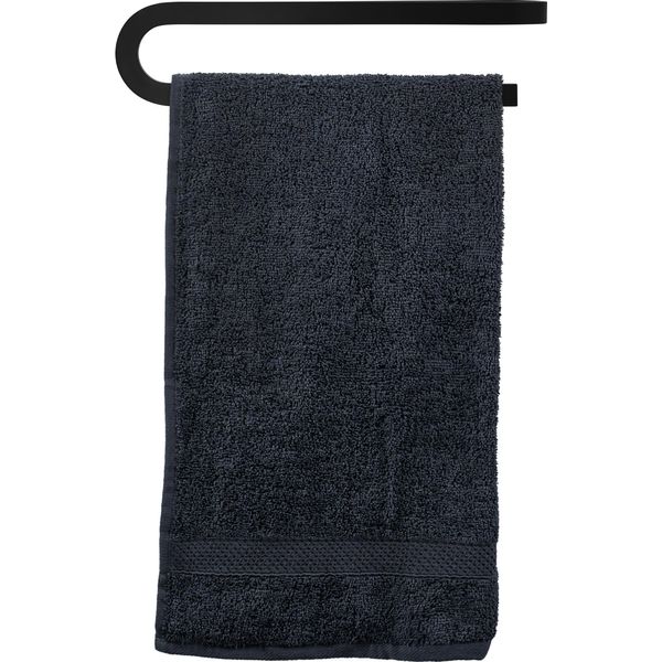 Quvio Portasciugamani - Portasciugamani Bagno Portasciugamani Cucina - Portasciugamani - Per Parete - Metallo - Nero - 49 Cm-image