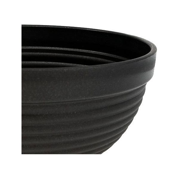 Ciotola R In Plastica Antracite Ø15Cm, Resistente Al Gelo, 10 Pezzi, Vaso Da Fiori Per Interni Ed Esterni-image
