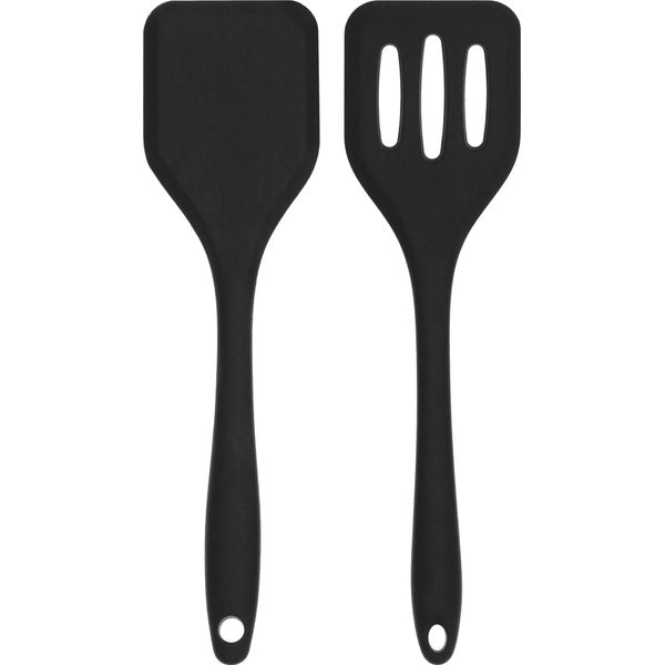 Set Di 2 Spatole Krumble - Piccolo - Spatola - Spatola Da Gourmet - Set Da Campeggio - Utensili Da Cucina - Utensili Da Cucina - Nero - Silicone-image