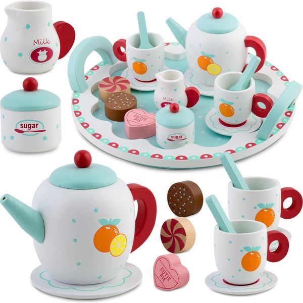 Set Da Tè Giocattolo In Legno RK-869 Ricokids-image