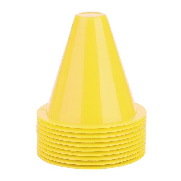 10Pcs Coni Di Formazione Di Calcio Barriere Di Calcio In Plastica Marcatore Titolare Accessori (Giallo)-image