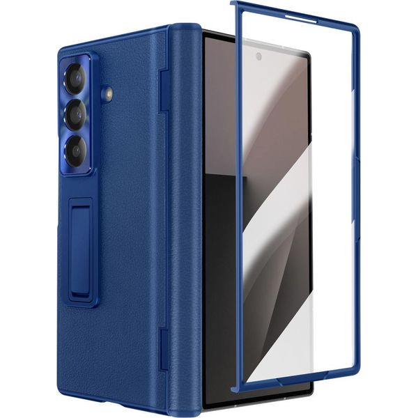 Avizar, Custodia Avvolgente Per Galaxy Z Fold7 Con Vetro E Supporto, Blu-image