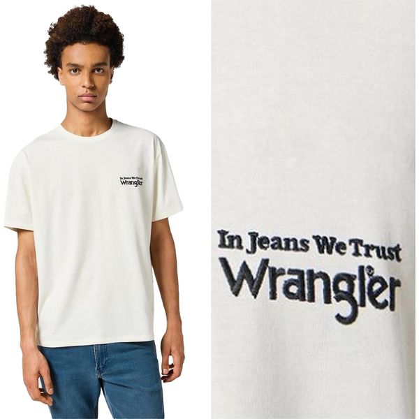 Wrangler Herren, Maglietta Graphic Tee, M, Weiß, Sport, Tshirt, Camicia-image