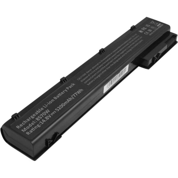 Avizar, Batteria Li-Ion 14.8V 5200Mah Di Ricambio Per Hp Elitebook 8560W Laptop, Nero-image