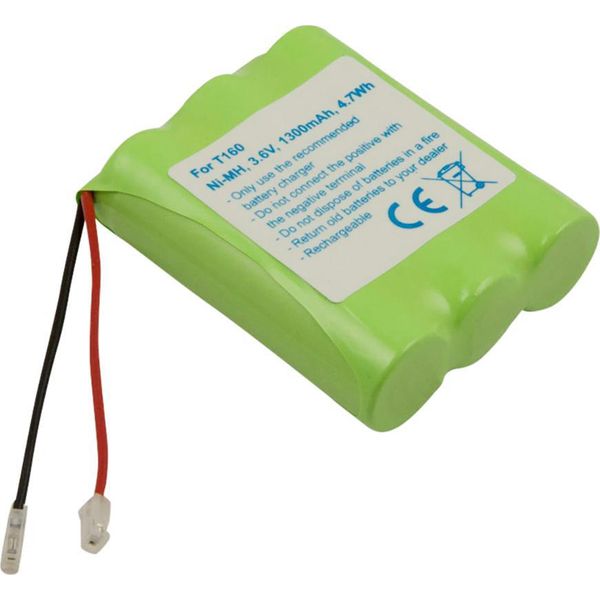 Avizar, Batteria Nimh 3,6V 1300Mah Per Telefono Panasonic Phillips Sanyo, Verde-image