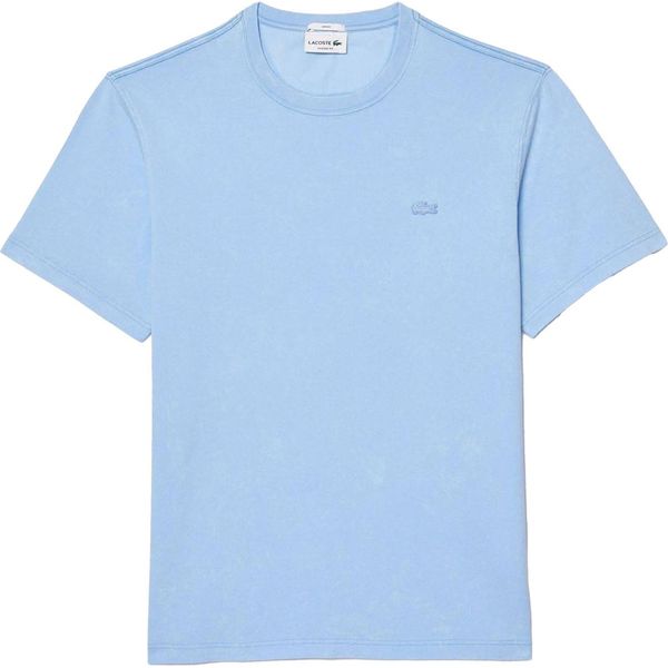 Lacoste - Maglietta Uomo/Donna Unisex, Cotone Spesso Lavato GT7790 (Xs) (Azzurro)-image