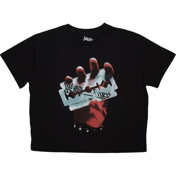 Judas Priest - Top Corto "British Steel"" Per Donna RO14124 (L) (Nero)"-image