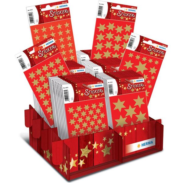 Adesivi Natalizi Herma Decor "Stelle Oro"" In Confezione Da 60 Pz"-image