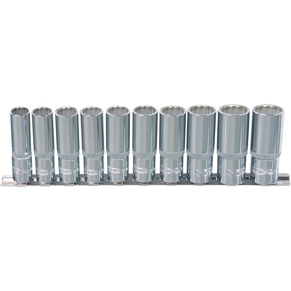 Ks Tools 1/4" Chromeplus Set Di 12 Bussole Lunghe 10 Pezzi 4-13 Mm - 918.0630"-image