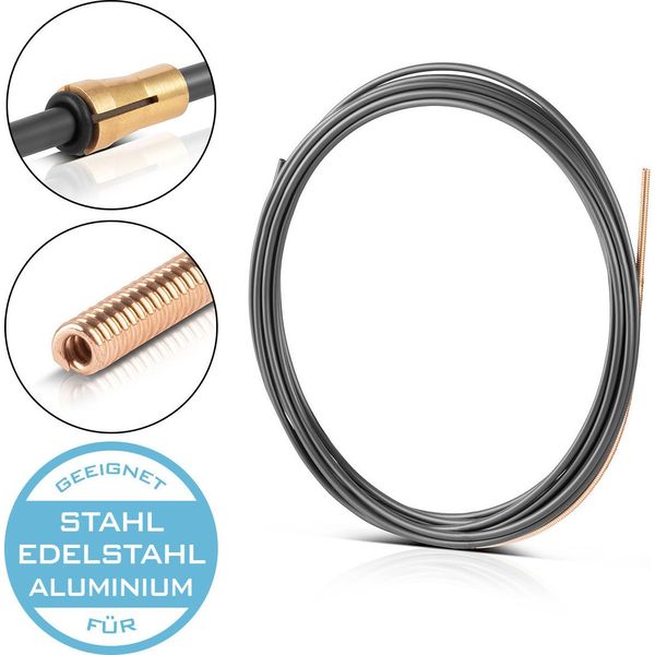 Stahlwerk Guida Del Filo Con Anima In Carbonio 5 M Per Torcia Mig Mag AK15 MB15 AK25 MB25-image