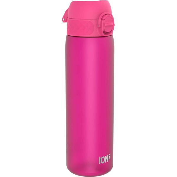Borraccia Ion8, 500 Ml, A Prova Di Perdite, Apertura Con Una Sola Mano, Chiusura Sicura, Lavabile In Lavastoviglie, Senza Bpa, Maniglia Per Il Trasporto, Coperchio Ribaltabile, Facile Da Pulire, Neutrale Dal Punto Di Vista Climatico, Rosa Brillante-image