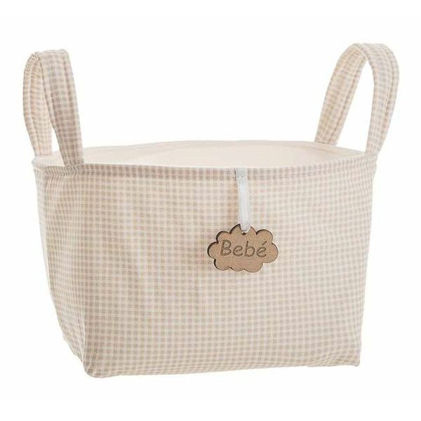 Cestino Vichy Brown Con Manici 17 X 13,5 X 20 Cm-image