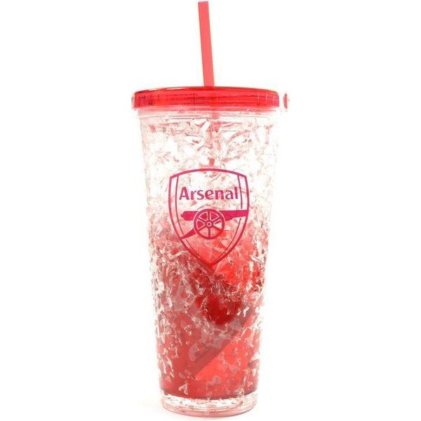 Arsenal Fc - Tazza Da Freezer Con Cannuccia, Stemma, 600Ml BS3795 (Taglia Unica) (Rosso)-image