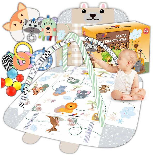 Omna | Tappetino Interattivo - Bifacciale - Pieghevole, Tappetino Per L'apprendimento - Sicuro E Morbido Per I Bambini-image