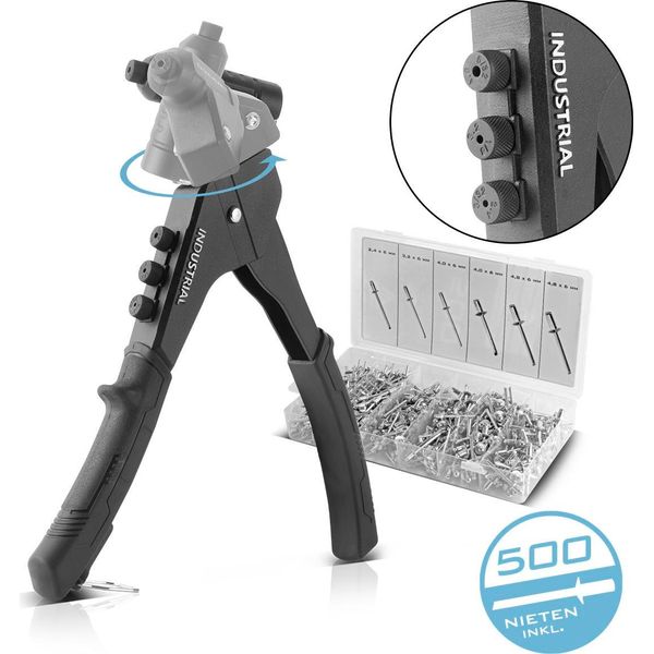 Stahlwerk Set Di Pinze Per Rivettare Pinze Per Rivettare Cieche A 360°-image