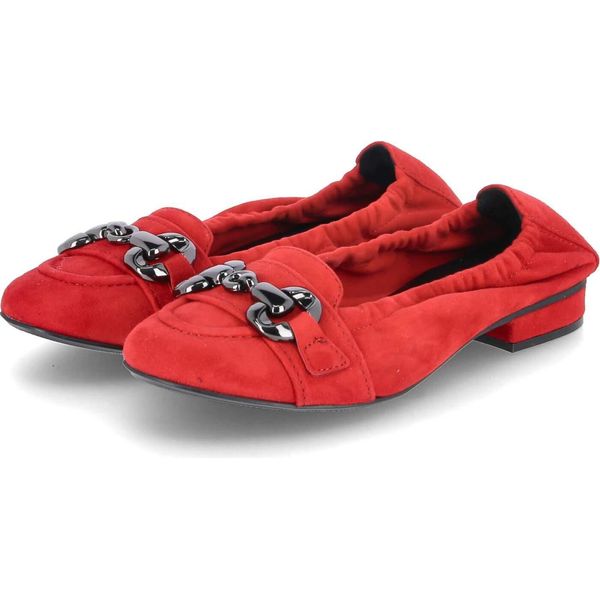 Kaerlek Ballerine Da Donna In Pelle Scamosciata Rossa Taglia: 36-image