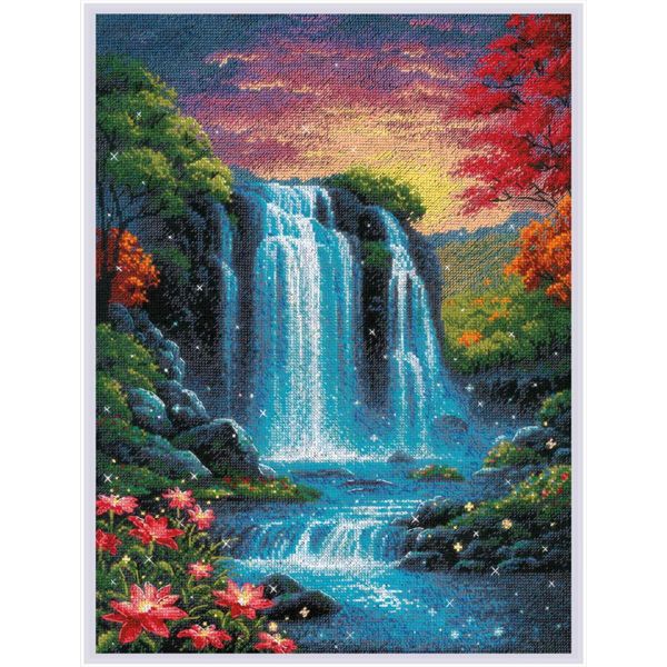 Kit Riolis Per Punto Croce Contato "Cascata Magica"", 30X40Cm, Fai Da Te"-image