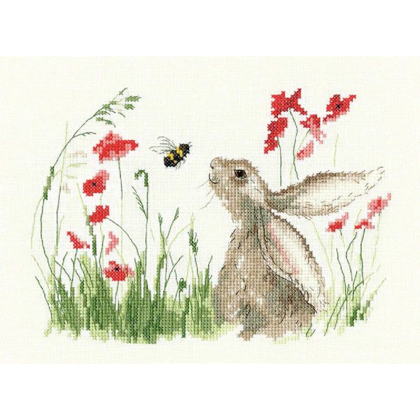 Kit Per Ricamo A Punto Croce Heritage Aida "Bee Lovely (A)"", Schema Per Il Conteggio, LCBL1878-A, 21X14,5Cm"-image