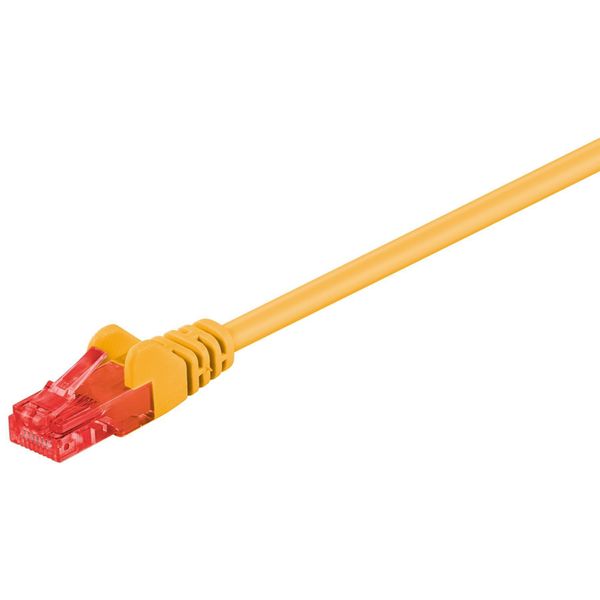 Goobay 95249 Cavo Patch Cat 6, U/Utp, Giallo, 0,25 M - Miscela Di Rame Cca-image