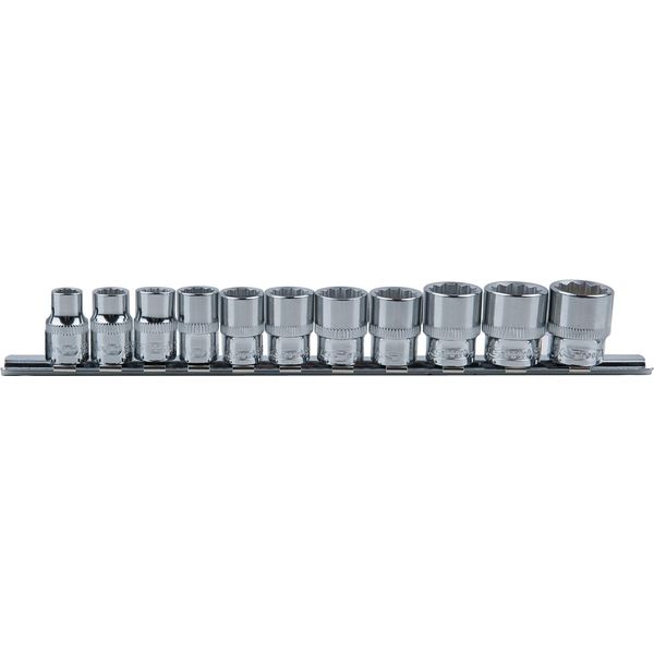 Ks Tools 918.0601 - SteckschlüSsel-Satz - 3/8 Zoll - 11 Kopf/KöPfe - Cromo-Vanadio-Stahl - Din 3120 - Iso 1174 - Din 3124 - Iso 2725 - 750 G-image