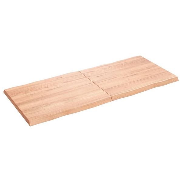 Piano Del Tavolo 140X60X(2-4) Cm In Legno Massiccio Trattato Bordo Albero-image
