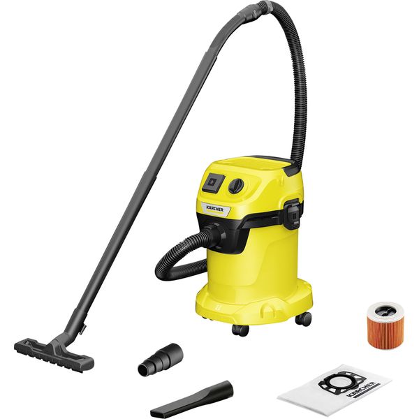 KäRcher Wd 3 P V-17/4/20 - Aspirapolvere A Tamburo - Con Sacco / Senza Sacco - Giallo-image
