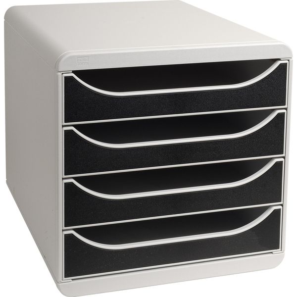 Cassettiera Exacompta BIG-BOX, 4 Cassetti, Grigio Chiaro-image