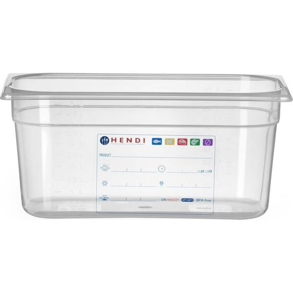 Hendi Contenitore Gastronorm 1/3, Gn 1/3, 5,7L, Trasparente, 325X176X(H)150Mm-image