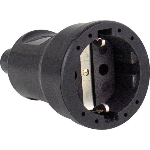 As-Schwabe Giunto Di Protezione In Pvc Nero Schuko Max. 1,5Mm² 230V 16A IP20-image