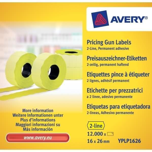 Avery Etichette Per Prezzi Zweckform, 26 X 16 Mm, Giallo-image