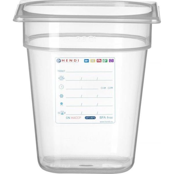 Hendi Contenitore Gastronorm 1/6, Gn 1/6, 3,4L, Trasparente, 176X162X(H)200Mm-image