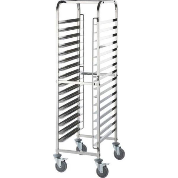 Carrello Portavassoi In Acciaio Inox, Adatto Per 16 Vassoi X 600 X 400 Mm, 470 X 620 X 1735 Mm (Lxpxh)-image