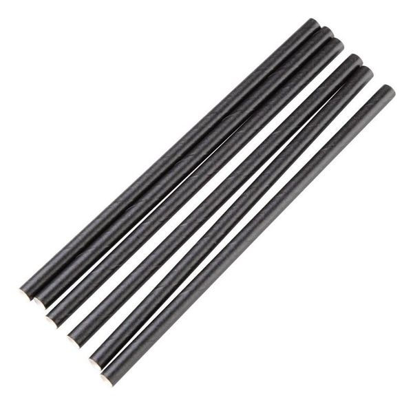 Fiesta Compostable Cannucce Di Carta Confezionate Singolarmente 14Cm Nero (250 Pezzi)-image