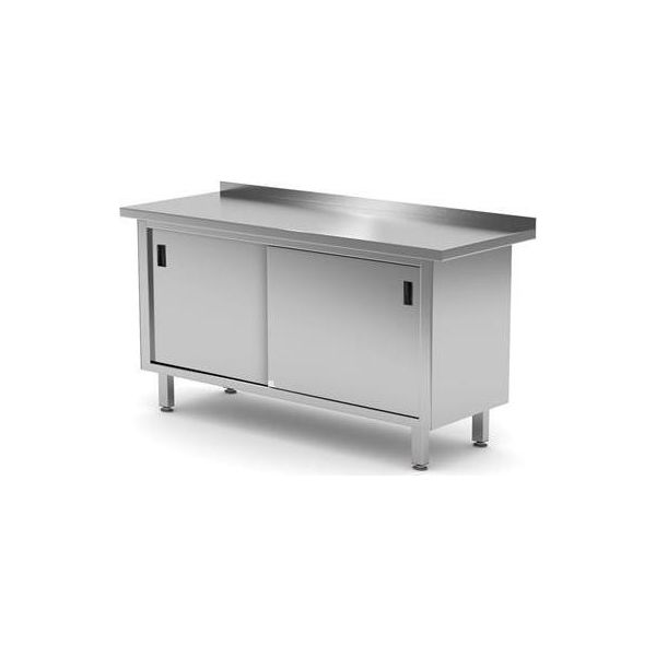 Armadio A Muro Hendi Con Ante Scorrevoli - Saldato, Profi Line, 1600X600X(H)850Mm-image