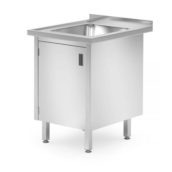 Lavabo Hendi, Mobile - Saldato, Con Ante A Battente, Profi Line, 600X700X(H)850Mm-image