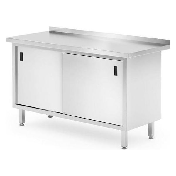 Armadio A Muro Hendi Con Ante Scorrevoli - Saldato, Profi Line, 1400X600X(H)850Mm-image