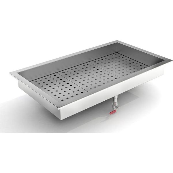 Contenitore Per Ghiaccio Tritato Combisteel Da Incasso GN3/1 In Acciaio Inox Aisi 430-image