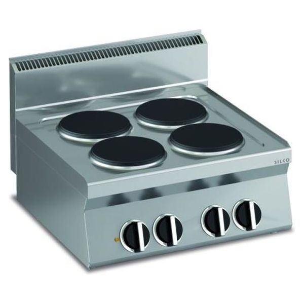 Kbs Piano Di Cottura Elettrico Con 4 Piastre Rotonde Unità Da Tavolo Predisposta Per Il Collegamento 400V-image