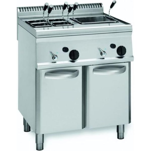 Cuocipasta A Gas Kbs 2 Vasche 2X 23 Litri A Libera Installazione 700X700X850 Mm Gn 2/3-image