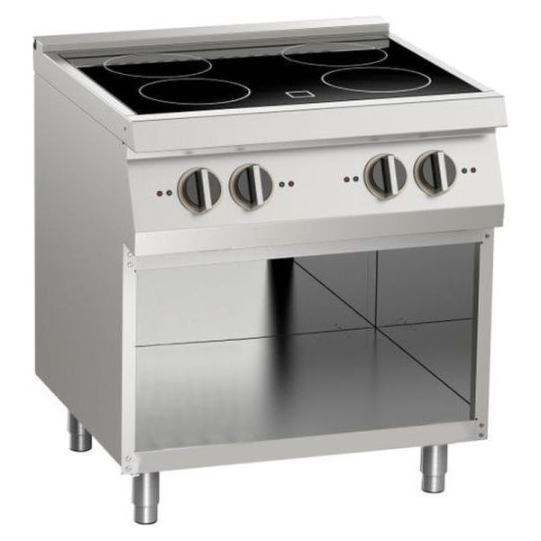 Piano Di Cottura A Induzione Kbs 4 Zone Di Cottura 4X 3,5 Kw Base Aperta 800X730X900 Mm 400 Volt-image