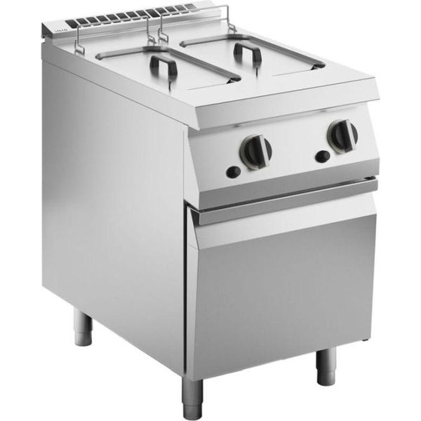 Friggitrice A Gas Kbs 2 Vasche 10 Litri 20 Kw 600X730X900 Mm Base Chiusa-image