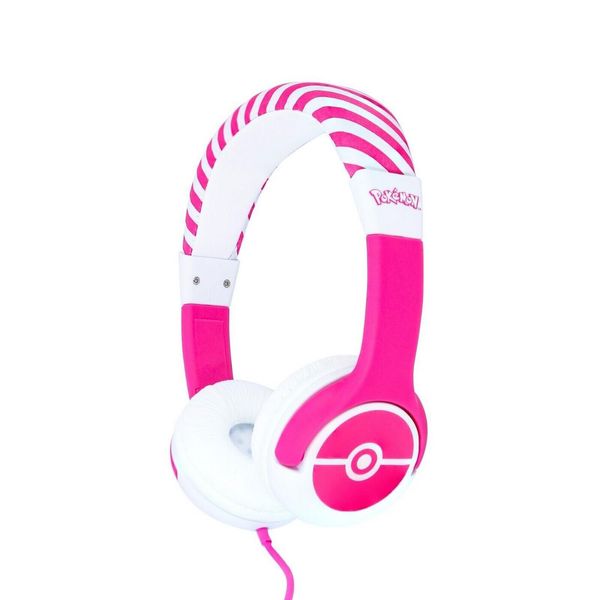 Pokemon - Cuffie On-Ear, Pokeball OH165 (Taglia Unica) (Rosa/Bianco)-image