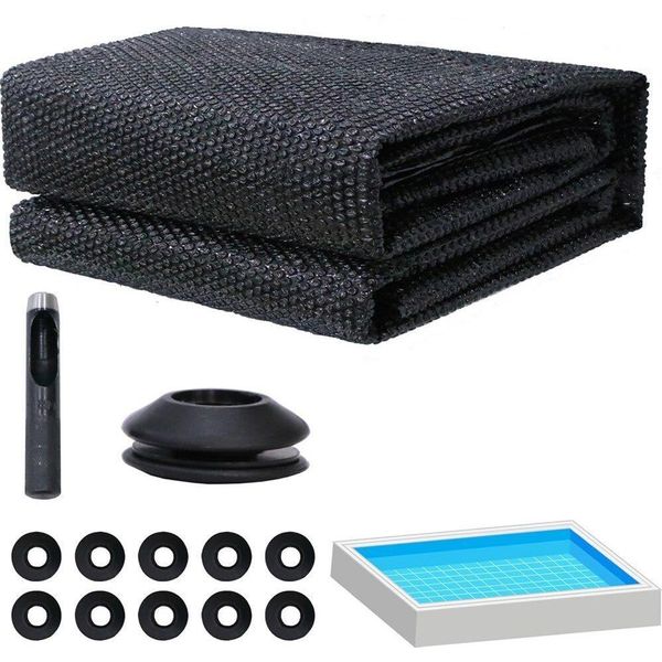 Telone Solare Telone Di Copertura Riscaldamento Piscina Occhielli Nero 10X Occhielli Punzone-image