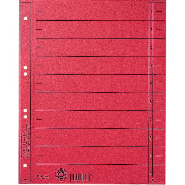 Divisori Leitz A4 Extra Large Manila Cartone 230 G/M² Rosso 100 Divisori-image
